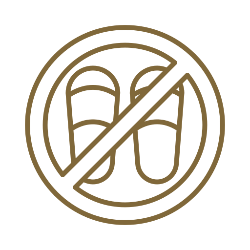 No footwear in the pool area.
